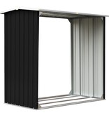 VidaXL Haardhoutschuur 172x91x154 cm gegalvaniseerd staal antraciet