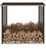 VidaXL Haardhoutschuur 172x91x154 cm gegalvaniseerd staal bruin
