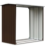 VidaXL Haardhoutschuur 172x91x154 cm gegalvaniseerd staal bruin