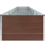 VidaXL Plantenbak verhoogd 600x80x45 cm gegalvaniseerd staal bruin