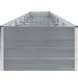 VidaXL Plantenbak verhoogd 600x80x45 cm gegalvaniseerd staal grijs