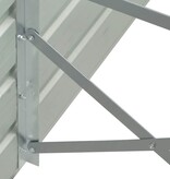 VidaXL Plantenbak verhoogd 600x80x45 cm gegalvaniseerd staal grijs