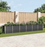 VidaXL Plantenbak verhoogd 480x80x77 cm gegalvaniseerd staal antraciet