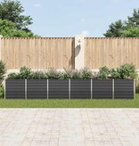 VidaXL Plantenbak verhoogd 480x80x77 cm gegalvaniseerd staal antraciet