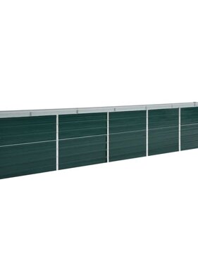 VidaXL Plantenbak verhoogd 480x80x77 cm gegalvaniseerd staal groen