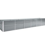 VidaXL Plantenbak verhoogd 480x80x77 cm gegalvaniseerd staal grijs