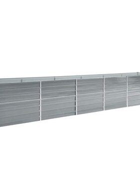 VidaXL Plantenbak verhoogd 480x80x77 cm gegalvaniseerd staal grijs