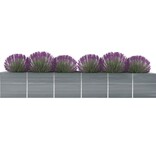 VidaXL Plantenbak verhoogd 480x80x77 cm gegalvaniseerd staal grijs