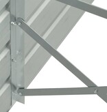 VidaXL Plantenbak verhoogd 480x80x77 cm gegalvaniseerd staal grijs