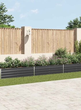 VidaXL Plantenbak verhoogd 480x80x45 cm gegalvaniseerd staal antraciet