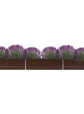 VidaXL Plantenbak verhoogd 480x80x45 cm gegalvaniseerd staal bruin