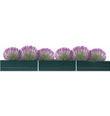 VidaXL Plantenbak verhoogd 480x80x45 cm gegalvaniseerd staal groen