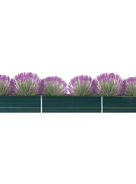 VidaXL Plantenbak verhoogd 480x80x45 cm gegalvaniseerd staal groen