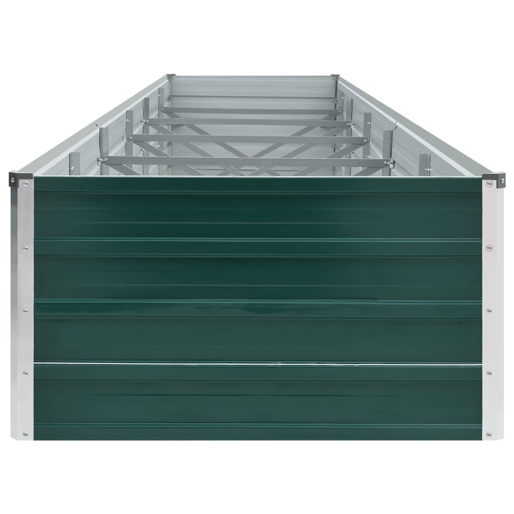 VidaXL Plantenbak verhoogd 480x80x45 cm gegalvaniseerd staal groen