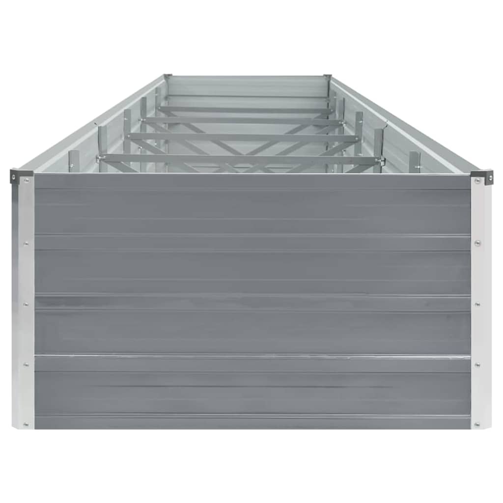 VidaXL Plantenbak verhoogd 480x80x45 cm gegalvaniseerd staal grijs