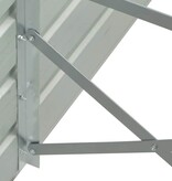 VidaXL Plantenbak verhoogd 480x80x45 cm gegalvaniseerd staal grijs