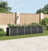 VidaXL Plantenbak verhoogd 400x80x77 cm gegalvaniseerd staal antraciet