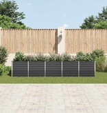 VidaXL Plantenbak verhoogd 400x80x77 cm gegalvaniseerd staal antraciet
