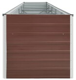 VidaXL Plantenbak verhoogd 400x80x77 cm gegalvaniseerd staal bruin