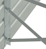 VidaXL Plantenbak verhoogd 400x80x77 cm gegalvaniseerd staal bruin