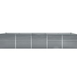 VidaXL Plantenbak verhoogd 400x80x77 cm gegalvaniseerd staal grijs