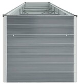 VidaXL Plantenbak verhoogd 400x80x77 cm gegalvaniseerd staal grijs