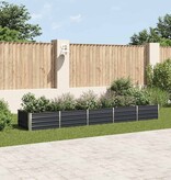 VidaXL Plantenbak verhoogd 400x80x45 cm gegalvaniseerd staal antraciet