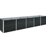 VidaXL Plantenbak verhoogd 400x80x45 cm gegalvaniseerd staal antraciet