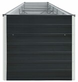 VidaXL Plantenbak verhoogd 400x80x45 cm gegalvaniseerd staal antraciet