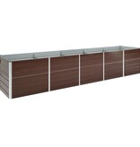 VidaXL Plantenbak verhoogd 400x80x45 cm gegalvaniseerd staal bruin