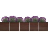 VidaXL Plantenbak verhoogd 400x80x45 cm gegalvaniseerd staal bruin