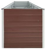 VidaXL Plantenbak verhoogd 400x80x45 cm gegalvaniseerd staal bruin