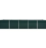 VidaXL Plantenbak verhoogd 400x80x45 cm gegalvaniseerd staal groen