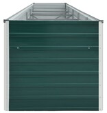 VidaXL Plantenbak verhoogd 400x80x45 cm gegalvaniseerd staal groen
