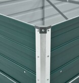 VidaXL Plantenbak verhoogd 400x80x45 cm gegalvaniseerd staal groen
