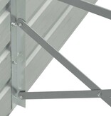 VidaXL Plantenbak verhoogd 400x80x45 cm gegalvaniseerd staal grijs