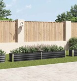 VidaXL Plantenbak verhoogd 320x40x45 cm gegalvaniseerd staal antraciet