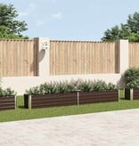 VidaXL Plantenbak verhoogd 320x40x45 cm gegalvaniseerd staal bruin