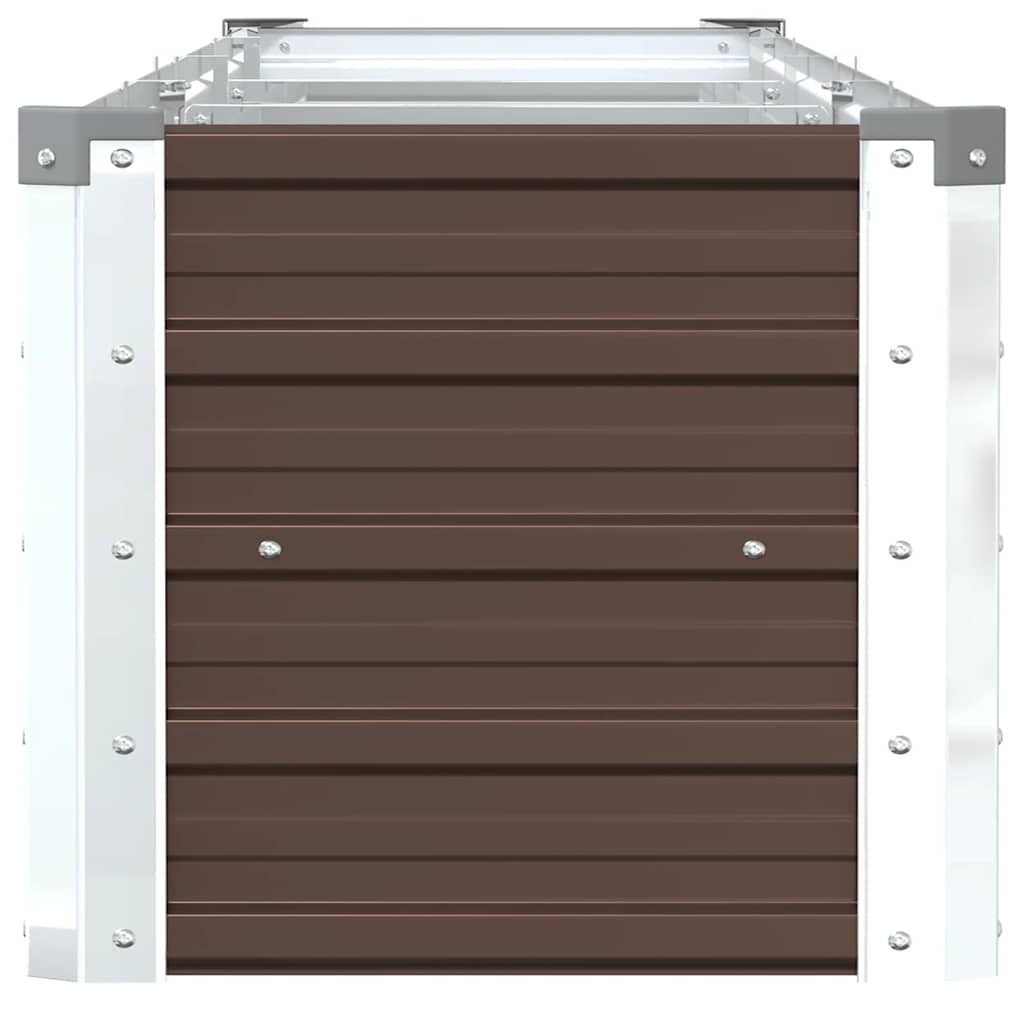 VidaXL Plantenbak verhoogd 320x40x45 cm gegalvaniseerd staal bruin