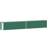 VidaXL Plantenbak verhoogd 320x40x45 cm gegalvaniseerd staal groen