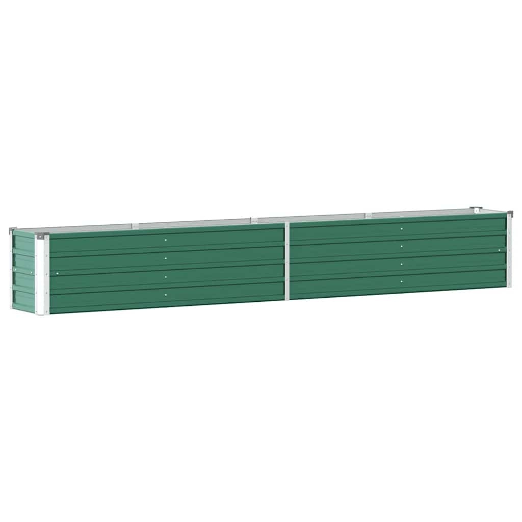 VidaXL Plantenbak verhoogd 320x40x45 cm gegalvaniseerd staal groen