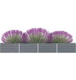 VidaXL Plantenbak verhoogd 320x40x45 cm gegalvaniseerd staal grijs