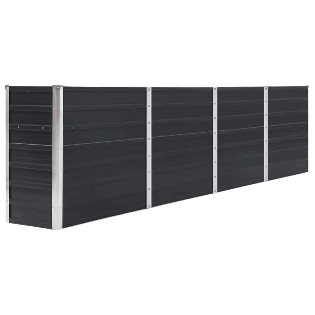 VidaXL Plantenbak verhoogd 320x40x77 cm gegalvaniseerd staal antraciet