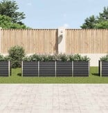 VidaXL Plantenbak verhoogd 320x40x77 cm gegalvaniseerd staal antraciet