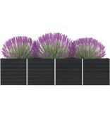 VidaXL Plantenbak verhoogd 320x40x77 cm gegalvaniseerd staal antraciet