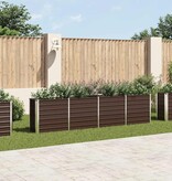 VidaXL Plantenbak verhoogd 320x40x77 cm gegalvaniseerd staal bruin