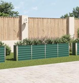 VidaXL Plantenbak verhoogd 320x40x77 cm gegalvaniseerd staal groen