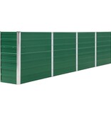 VidaXL Plantenbak verhoogd 320x40x77 cm gegalvaniseerd staal groen