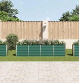 VidaXL Plantenbak verhoogd 320x40x77 cm gegalvaniseerd staal groen