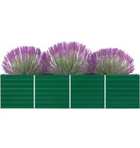 VidaXL Plantenbak verhoogd 320x40x77 cm gegalvaniseerd staal groen